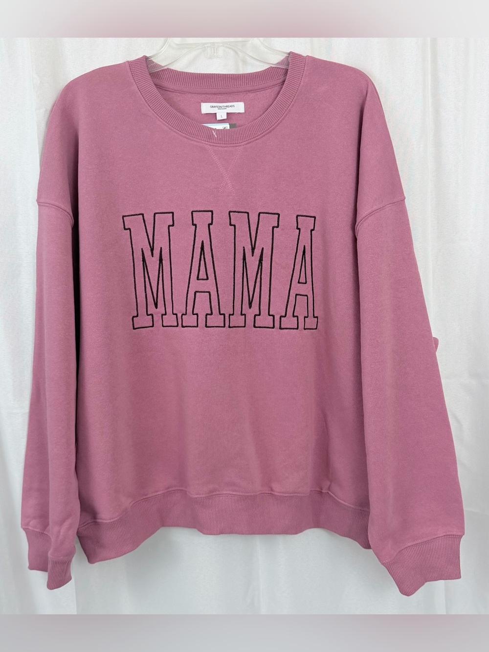 Grayson Threads “MAMA” Crewneck Oversized Sweatshirt - Dusty Rose Large NWT